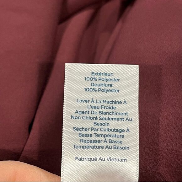 Talbots burgundy color plus size short sleeves formal dress with belt size 14WP - Picture 11 of 14